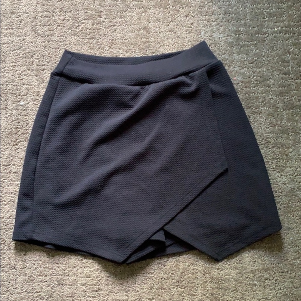Dressy black skort